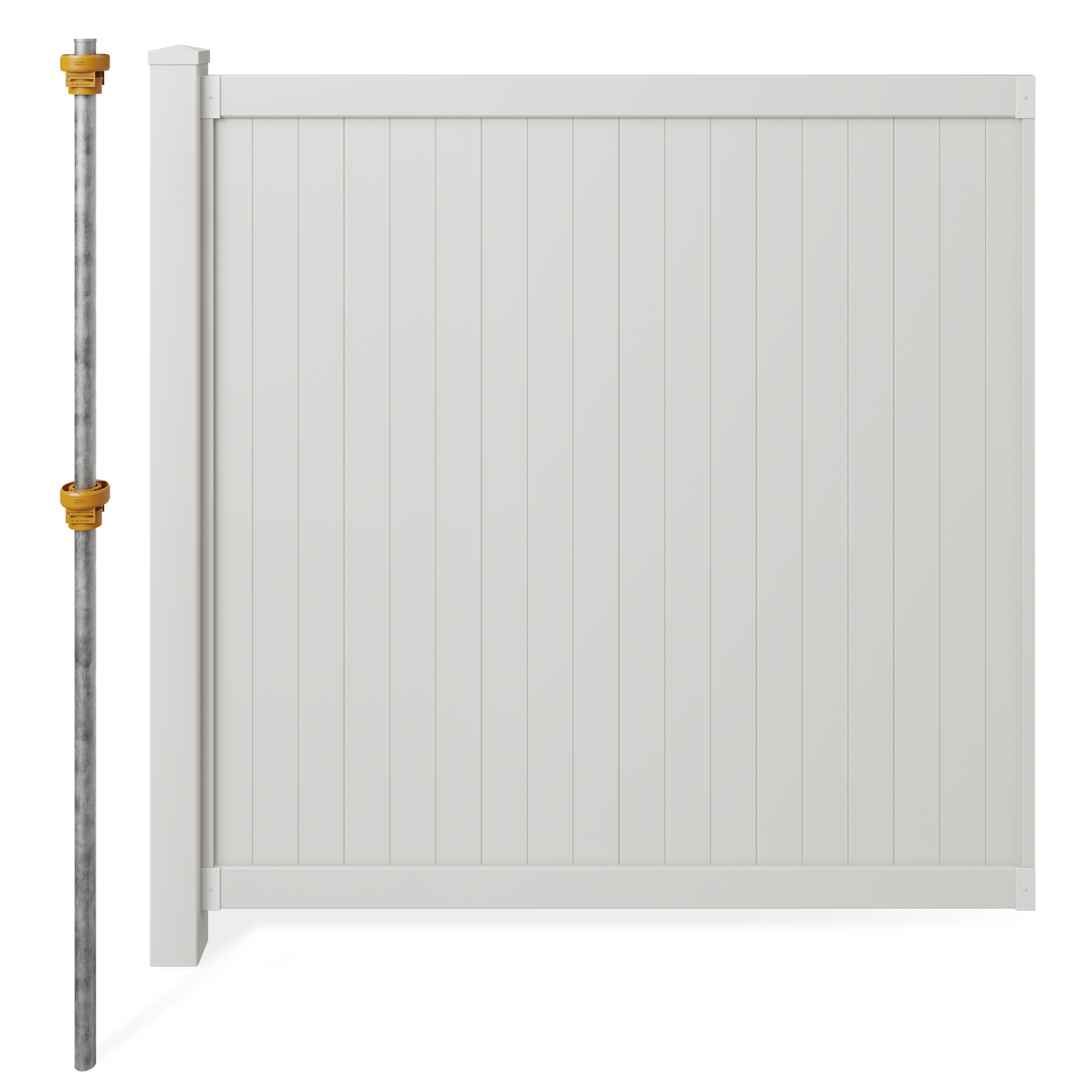 6ft No-Dig Vinyl Privacy Fence Panels | Cambridge Kit