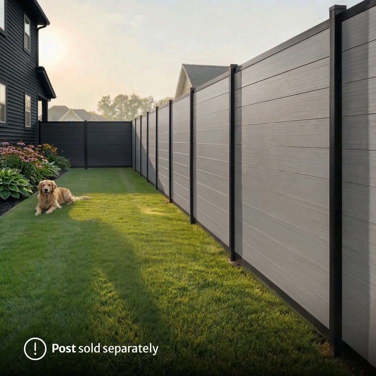 6 ft privacy fence composite panels backyard enclosure dog safe fencing modern design