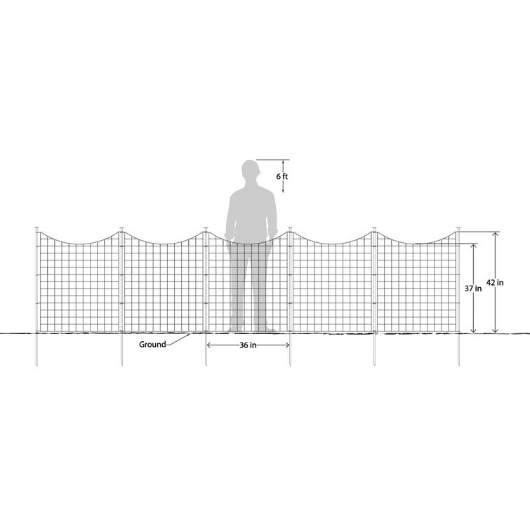 WF29002 - Silhouette.42inBlackMetalGardenFence(750x540 for website)-01.jpg