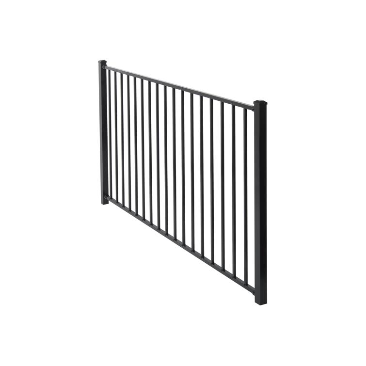 Aluminum fence back view