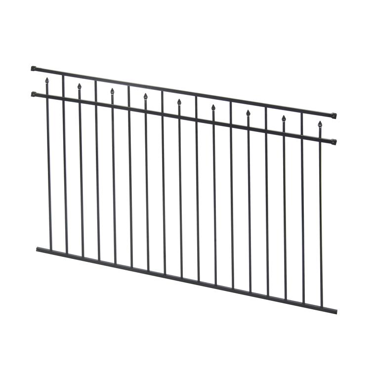 pool aluminum fence sloping ground