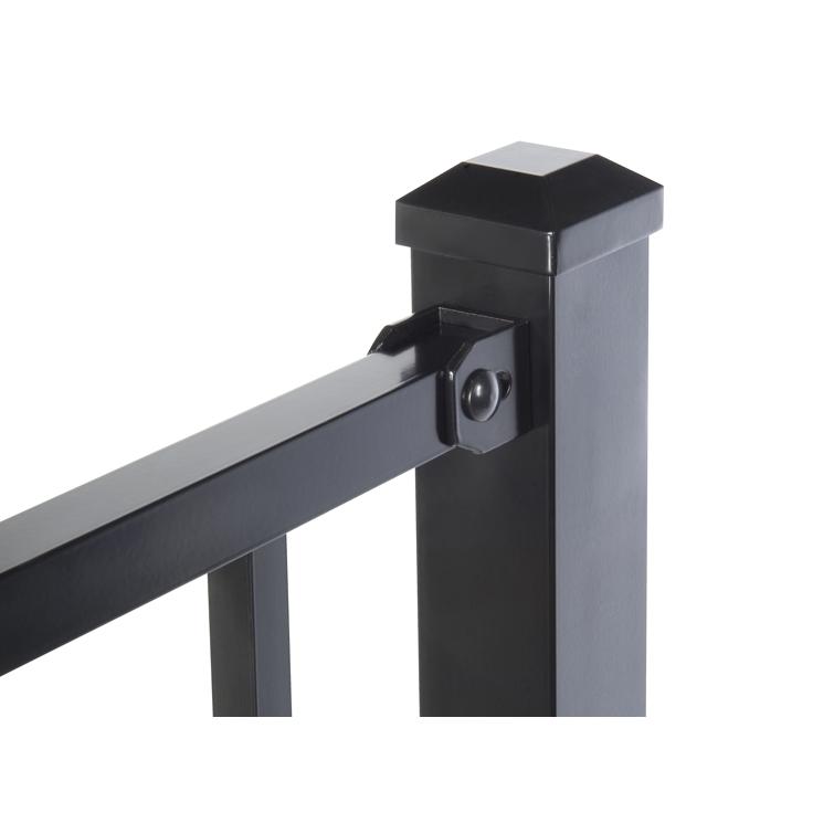pool aluminum top rail detail shot