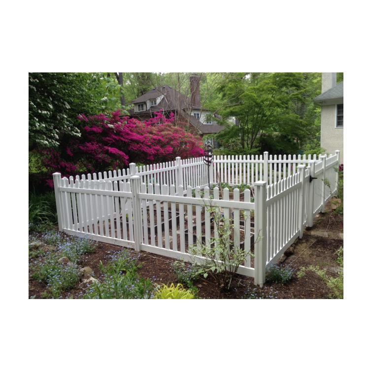 Vinyl fence vegetable garden