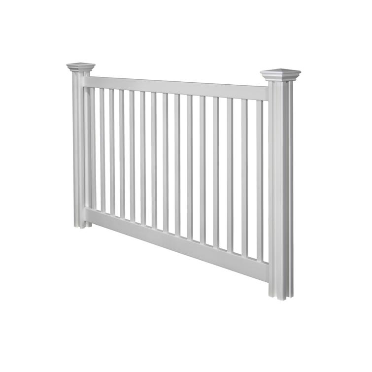 Angle shot of vinyl pool fence