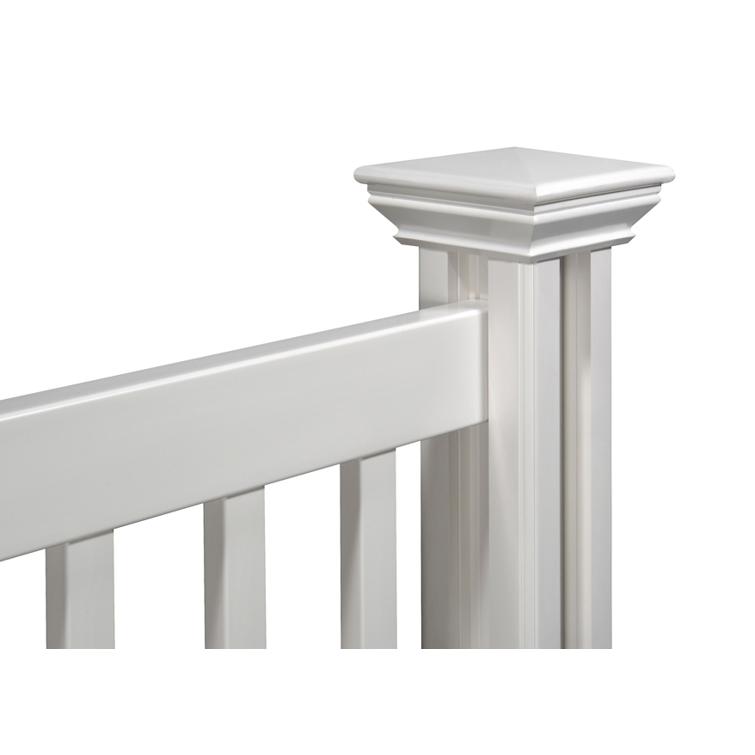 Decorative cap with vinyl pool fence