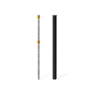 4ft H Edgewood Aluminum Post with Anchor and Cap