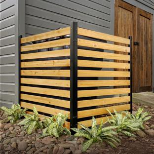 Charleston Wood Slat Privacy Screen Kit (2 Panels)