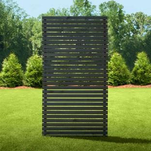 6ft H Aspen Wood Privacy Screen (Charcoal) (1 Panel)