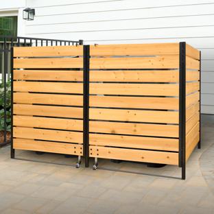 Dual Bin Garbage Enclosure