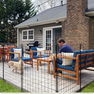 39in H Black Metal Garden Fence (5 Pack)
