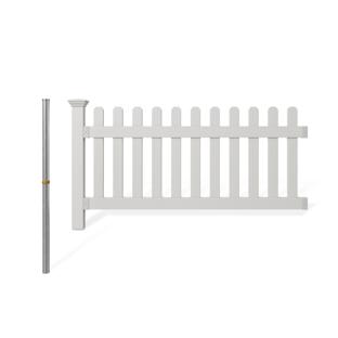 Newport Vinyl Fence Kit with No-Dig Post