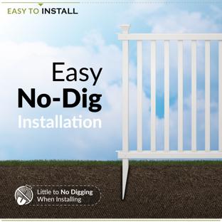 Zippity Semi-permanenter Gartenzaun – 2 Paneele à 91,4 X 106,7 Cm, Weiß, Aus Wetterfestem Vinyl