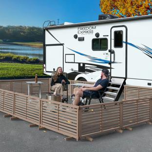 Slatted Portable Puppy Fence Kit (2 Pack, Cedar)