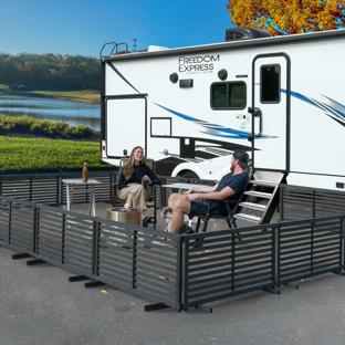 Slatted Portable Puppy Fence Kit (2 Pack, Charcoal)