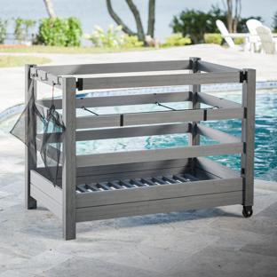 WoodTek Vinyl Poolside Organizer (Charcoal)