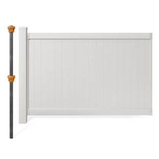 Westport Vinyl Privacy Fence Kit with No-Dig Post