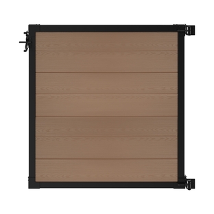 4ft H Edgewood Composite Privacy Gate (Walnut Brown)