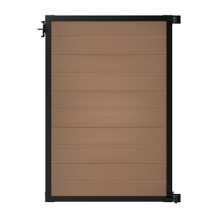 6ft H Edgewood Composite Privacy Gate (Walnut Brown)