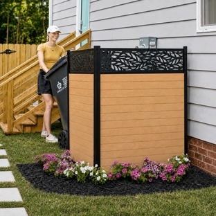 Nappa Lasercut WoodTek Vinyl Privacy Screen Kit (Cedar) (2 Panels)
