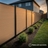 modern walnut brown composite privacy fence long run backyard property divider fencing