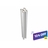 White vinyl fence post extrusion with multiple internal picket channels, shown at a diagonal angle on a white background — 10% off sale banner