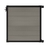 4 ft tall composite privacy fence gate with slate gray composite boards, black aluminum frame, adjustable hinges, and secure latch.