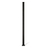 WamBam Edgewood 6 ft black aluminum fence post with cap and surface mount base plate