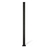 WamBam Edgewood 4 ft black aluminum fence post with cap and surface mount base plate