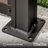 Close-up of the Edgewood aluminum fence post's welded surface mount base plate bolted to concrete