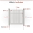 White vinyl enclosure kit contents including rails, posts, spacers, brackets, stakes, and post caps