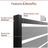 Weather-resistant outdoor privacy screen with powder-coated aluminum posts and maintenance-free vinyl panels