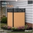 Modern AC unit enclosure designed to hide outdoor utilities and trash bins with contemporary decorative privacy styling