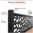 Outdoor privacy fence screen featuring weather-resistant black aluminum framing and maintenance-free vinyl composite panels