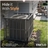 Modern AC unit cover designed to hide outdoor air conditioning systems while maintaining backyard aesthetics and airflow