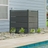 Modern outdoor privacy screen enclosure installed beside pool area to conceal trash bins, HVAC units, or outdoor equipment