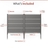 Outdoor privacy screen kit contents including vinyl boards, rails, joiner clips, post caps, screws, and ground anchors