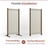 Enclo privacy screen installation options showing freestanding setup with included feet and surface-mounted configuration for permanent placement.