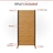 Components included with the Enclo outdoor privacy screen kit, featuring four wood panels, two aluminum posts, two post caps, two support feet, and joiner brackets