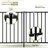 Black aluminum fence panel converted into a walk gate using gate conversion kit ZP19083, featuring a secure latch and pet-resistant gate stop