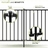 Black aluminum fence panel converted into a walk gate using gate conversion kit ZP19083, featuring a secure latch and pet-resistant gate stop.